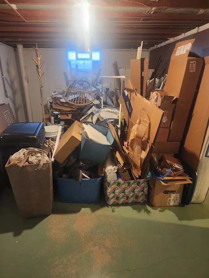 Roll-off dumpster container at job site for 40 Yard Dumpster Rental in Kentwood